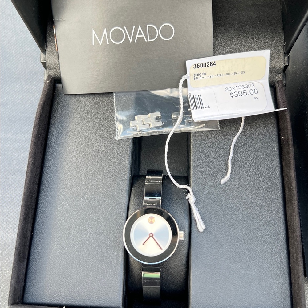 Movado Black and Silver Timepiece
